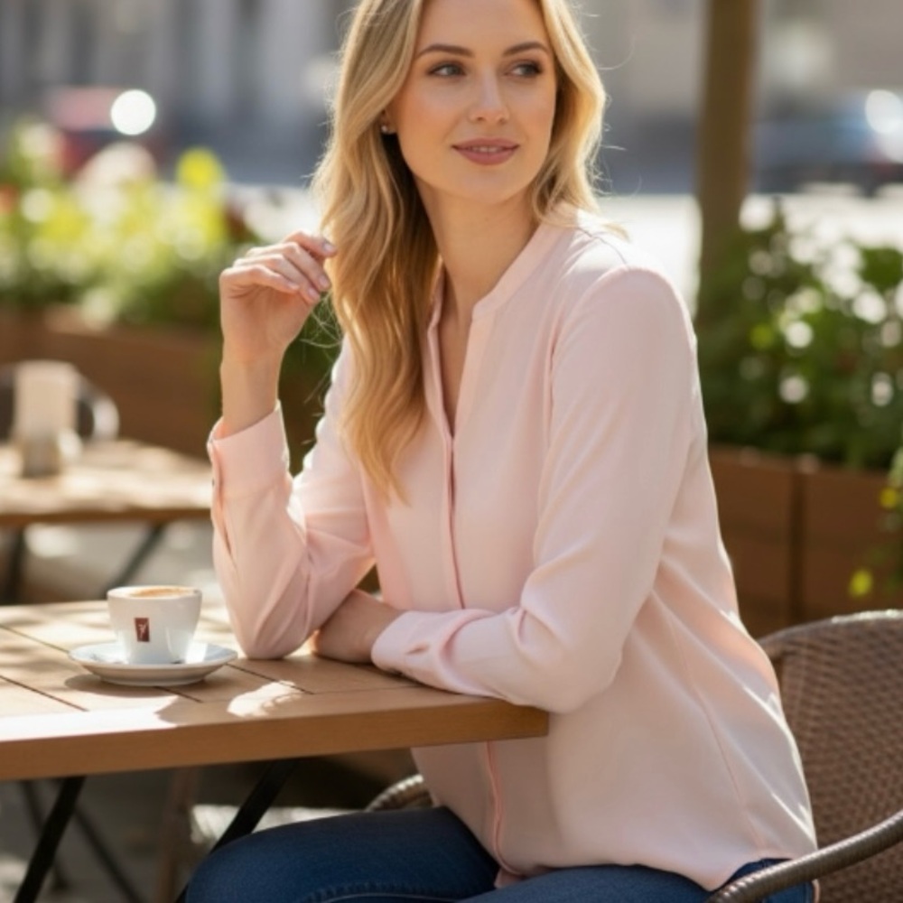 Adrianna Papell Peony Long Sleeve Blouse
